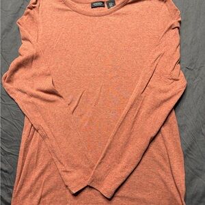 Jones New York Women's Rust Long Sleeve Tee